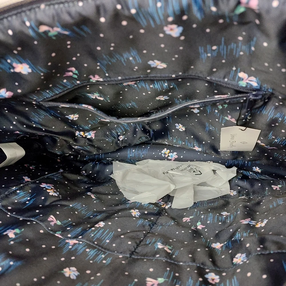 Vera Bradley Performance Twill Large Multi Strap Tote Navy Garden NWT - Picture 3 of 4